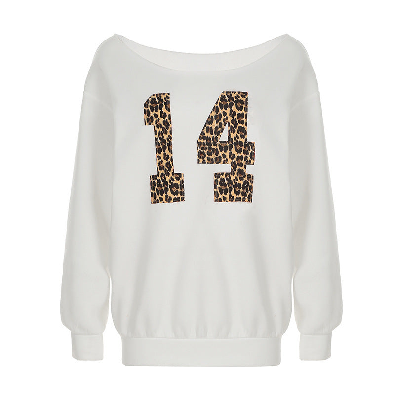 New Leopard Print Digital Sweater For Women