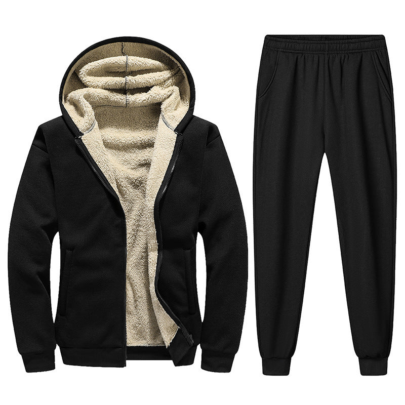 Autumn Winter Coat Pants Breathable Two-piece Casual